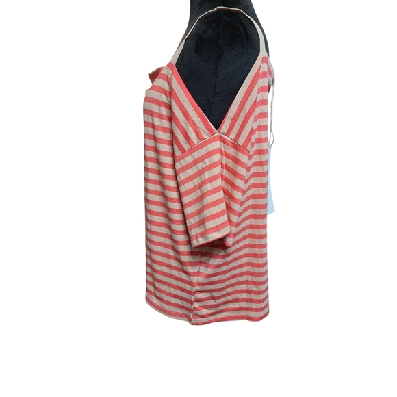 Striped Off-Shoulder Women's Top Lumiere Med - Picture 3 of 6